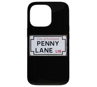 Custodia per iPhone 13 Pro Città di Liverpool Penny Lane L18 Cartello stradale invecchiato