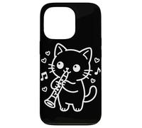 Custodia per iPhone 13 Pro Clarinettista Kawaii Cat