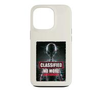 Custodia per iPhone 13 Pro Classified Aliens Exist, grafica glitch, design fantascientifico retrò