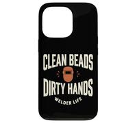 Custodia per iPhone 13 Pro Clean Beads Dirty Hands Welder Life Design Saldatore