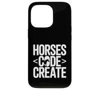 Custodia per iPhone 13 Pro Codice cavalli Crea un amante del programmatore equestre