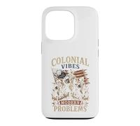Custodia per iPhone 13 Pro Colonial Vibes Modern Problems Grafica Vintage