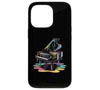 Custodia per iPhone 13 Pro Colorato Piano Paint Drip Music Lover Piano Player Art