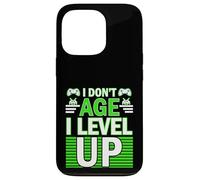 Custodia per iPhone 13 Pro Compleanno Umorismo Non invecchiare Livello Up Giocatore Compleanno