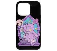 Custodia per iPhone 13 Pro Coniglietto Voodoo Gotico Peluche Coniglio Celeste Magia Grafica