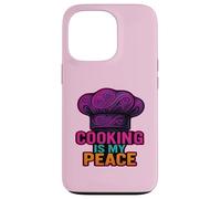 Custodia per iPhone 13 Pro Cooking Is My Peace Chef Amante del cibo Cucina Zen