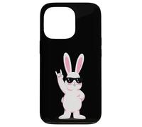 Custodia per iPhone 13 Pro Cool Bunny Rock On Funny Rabbit Occhiali da sole Design