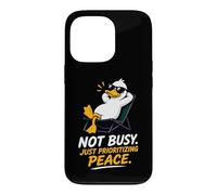 Custodia per iPhone 13 Pro Cool Duck non occupato solo dare la priorità alla pace