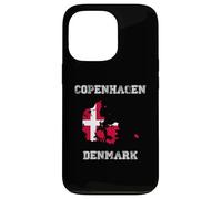 Custodia per iPhone 13 Pro Copenhagen Danimarca Vintage Bandiera Danimarca Mappa Design
