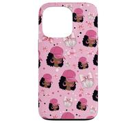 Custodia per iPhone 13 Pro Coquette - Fiocchi da donna, motivo: palla da discoteca, colore: nero