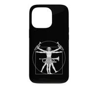 Custodia per iPhone 13 Pro Cornet Marching Band Da Vinci Trombettista Vintage