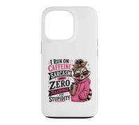 Custodia per iPhone 13 Pro Corro sul sarcasmo della caffeina e tolleranza zero per la stupidità