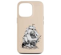 Custodia per iPhone 13 Pro Costume da pirata fantasma con teschio vintage per uomini, donne, ragazzi e bambini