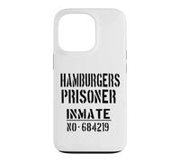 Custodia per iPhone 13 Pro Costume da prigioniero di hamburger, per gli amanti degli hamburger, per Halloween