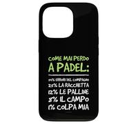 Custodia per iPhone 13 Pro Cover Padel Divertente - Regalo per chi gioca a padel