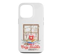 Custodia per iPhone 13 Pro Cozy Reader Society Christmas Book Lover Winter Reading