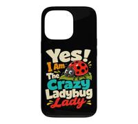 Custodia per iPhone 13 Pro Crazy Ladybug Lady Gardener Insetto Umorismo