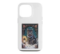 Custodia per iPhone 13 Pro Creepma Vintage Folklore Yule Cat Tarocchi Carta Cottagecore