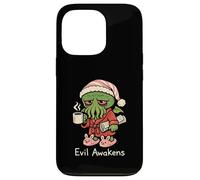 Custodia per iPhone 13 Pro Cthulhu Morning Coffee Evil Awakens Divertente Carino Cosmic Horror