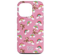 Custodia per iPhone 13 Pro Curious George Rainbow Spring All Over Print