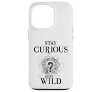 Custodia per iPhone 13 Pro Curious Stay Wild Question Mark Scribble Inspirational Love