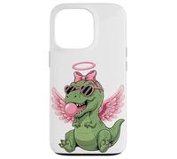 Custodia per iPhone 13 Pro Cute Dinosaur Angel Valentine's Day Gum Love