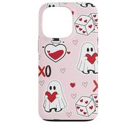 Custodia per iPhone 13 Pro Cute Ghost Valentines XOXO Heart Dice Spooky