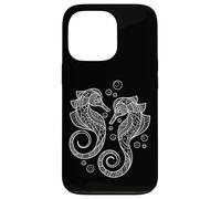 Custodia per iPhone 13 Pro Cute Womens Girls Two Mandala Pattern Seahorse Lover