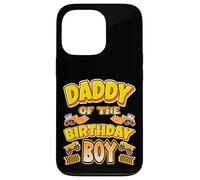 Custodia per iPhone 13 Pro Daddy Of The Birthday Boy Construction Worker Festa di compleanno