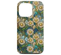 Custodia per iPhone 13 Pro Daisy Vintage Wildflower Stained Mosaico Floreale