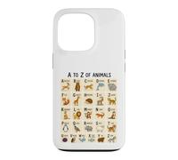 Custodia per iPhone 13 Pro Dalla A alla Z per imparare l'alfabeto degli animali per bambini e amanti degli animali