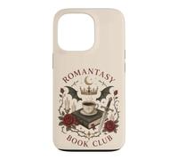 Custodia per iPhone 13 Pro Dark Romance Reader Gothic Roses Luna Corona Estetica