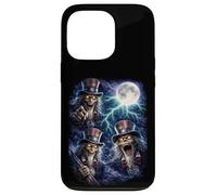 Custodia per iPhone 13 Pro Dark Zio Sam sotto la Luna Piena Vintage Fantasy Lightning
