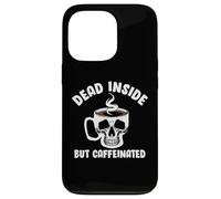 Custodia per iPhone 13 Pro Dead Inside But Caffeinated Skeleton Coffee Lover Baristas