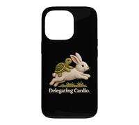 Custodia per iPhone 13 Pro Delegando Cardio Divertente Turtle Bunny Cottagecore