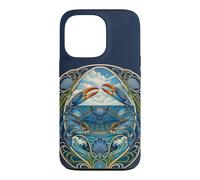 Custodia per iPhone 13 Pro Design Art Nouveau Blue Crab Sea Life