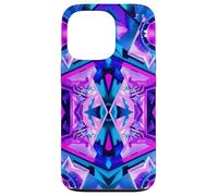 Custodia per iPhone 13 Pro Design astratto di simmetria caleidoscopio geometrico viola