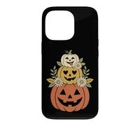 Custodia per iPhone 13 Pro Design vintage a forma di zucca con margherite anni '70