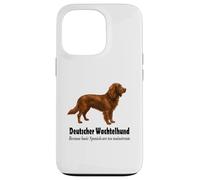 Custodia per iPhone 13 Pro Deutscher Wachtelhund Dog Bold Humor e Spaniel Sass
