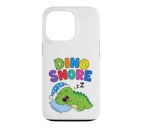 Custodia per iPhone 13 Pro Dino Snore - Divertente dinosauro che dorme T-rex Dino Lover per bambini