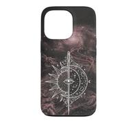 Custodia per iPhone 13 Pro Disegno cosmico spirituale dell'equilibrio del sole celeste