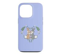 Custodia per iPhone 13 Pro Disney Bambi Thumper & Miss Bunny Floral Heart Valentine's