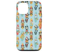 Custodia per iPhone 13 Pro Disney Mickey Mouse & Pals Summer Beach Surfing Pattern