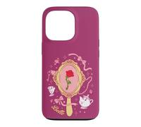 Custodia per iPhone 13 Pro Disney Princess Belle Enchanted Rose in Mirror Pink Coquette