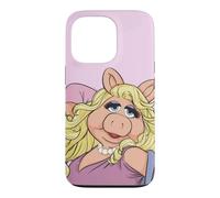 Custodia per iPhone 13 Pro Disney The Muppets Miss Piggy Big Face Pink