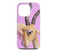 Custodia per iPhone 13 Pro Disney Zootopia 2 Gazelle Pop Star Big Face Purple-Pink