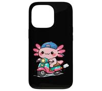 Custodia per iPhone 13 Pro DIVERTENTE AXOLOTL IN GUIDA IN SCOOTER