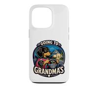Custodia per iPhone 13 Pro Divertente bassotto andando alle nonne guida
