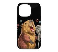 Custodia per iPhone 13 Pro Divertente costume da capibara per gli amanti del canto e del karaoke