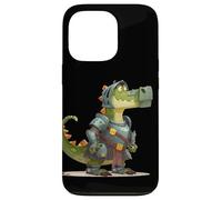 Custodia per iPhone 13 Pro Divertente costume da dinosauro regno per gli amanti dei cavalieri